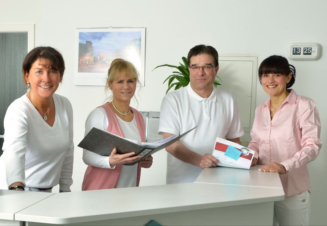 Das Team der Praxis Unger am Empfang